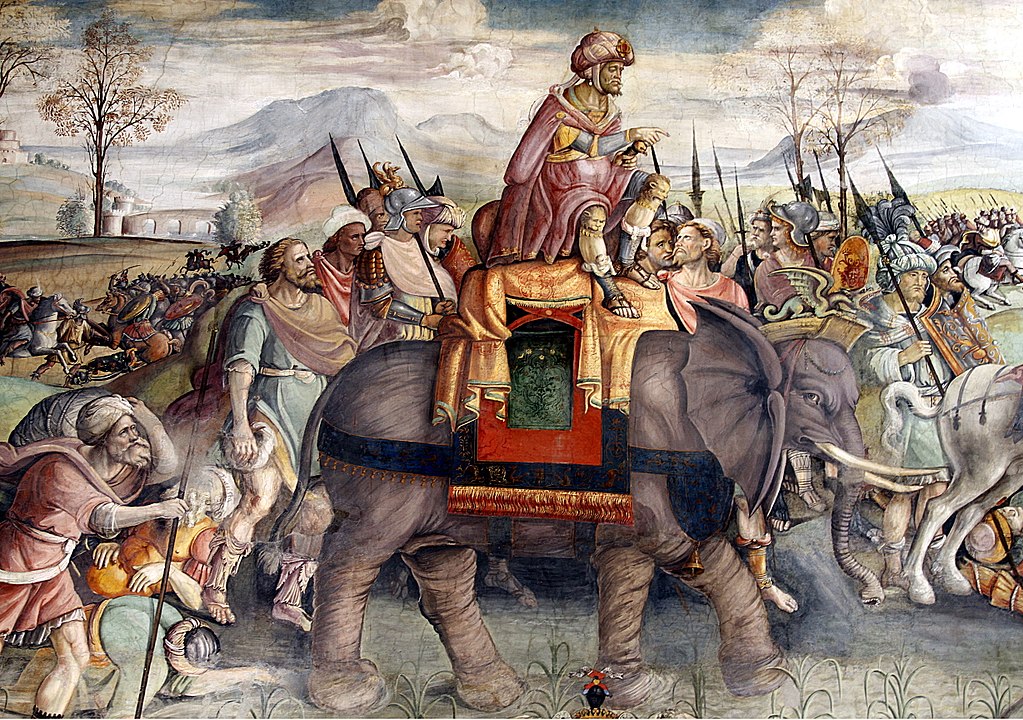 Hannibal in Italy on elephant