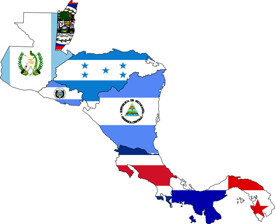 central-america-map-flags
